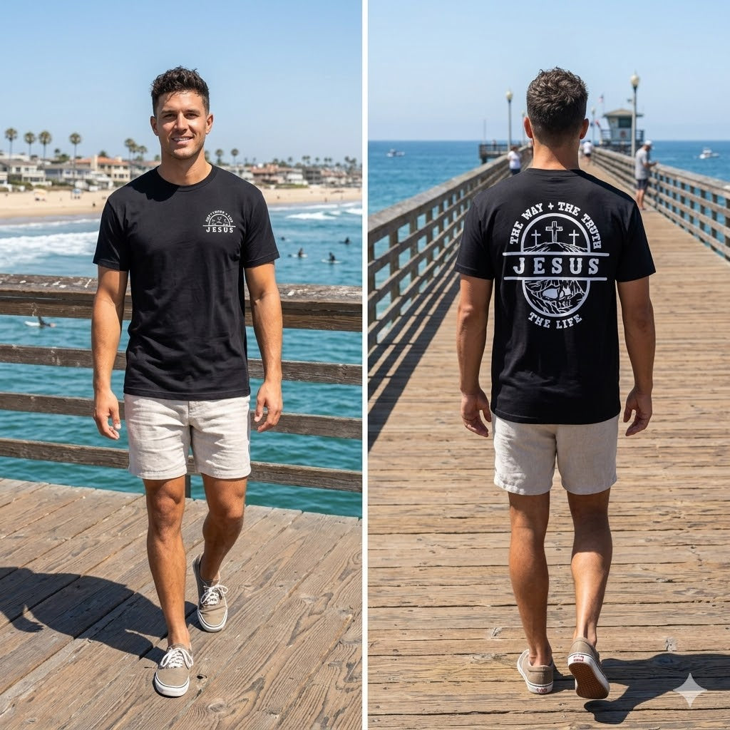 JESUS is the Way, the Truth & the Life, T-Shirt, Heavyweight Cotton, Jesus Movement