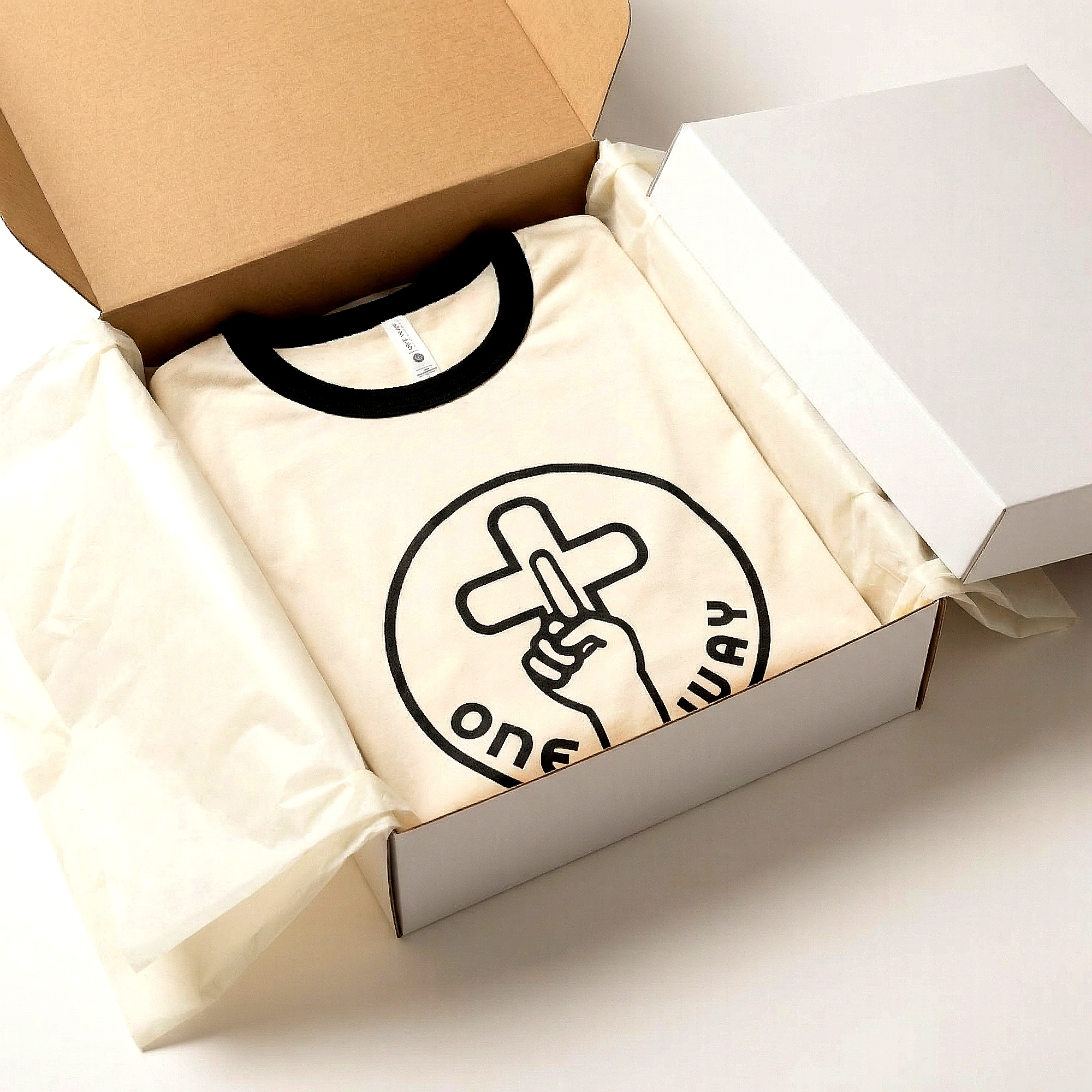 One Way Jesus Ringer Tee | Vintage Christian T-Shirt | 1970s Jesus Movement | Retro Faith Apparel | Christian Gift