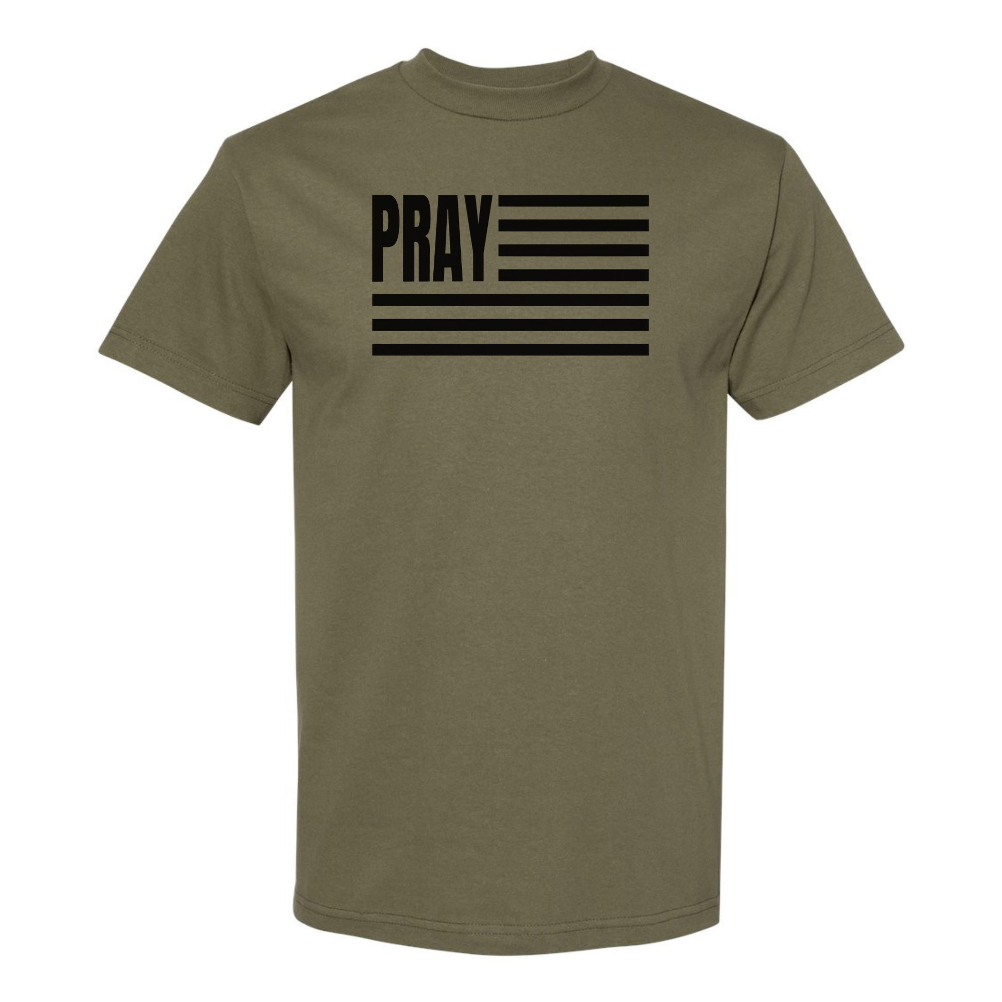 PRAY American Flag T-Shirt, Christian Streetwear, 100% Cotton