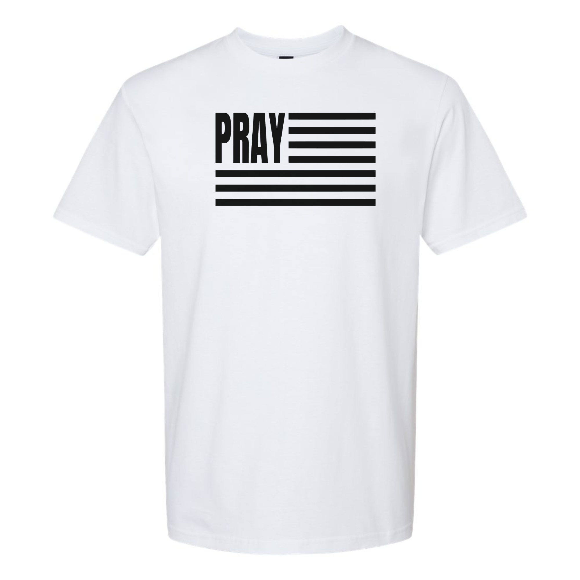 PRAY American Flag T-Shirt, Christian Streetwear, 100% Cotton